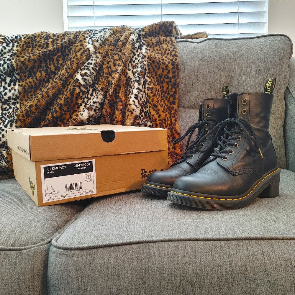 Dr. Martens Clemency Smooth Leather Heeled Boots